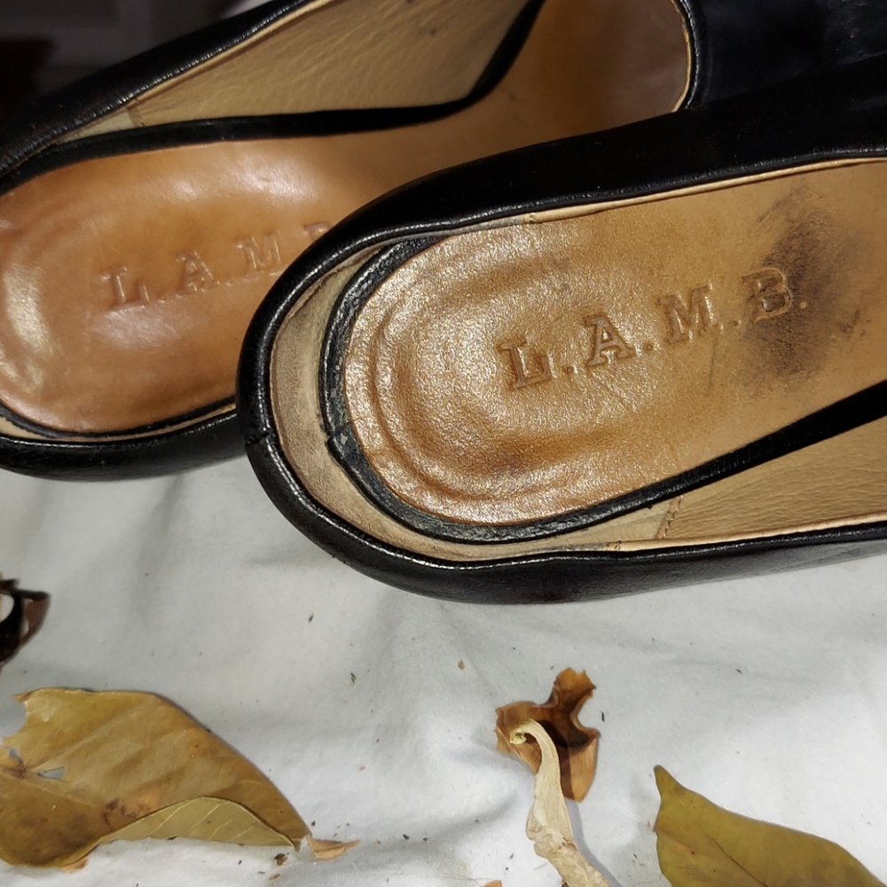 L.A.M.B. ladies  black leather clog - Picture 6 of 10